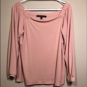 White House Black Market Pink Off the Shoulder Top
